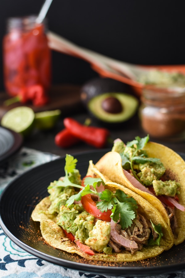 21 Day Fix Pulled Pork Tacos with Quick-Pickled Veggies