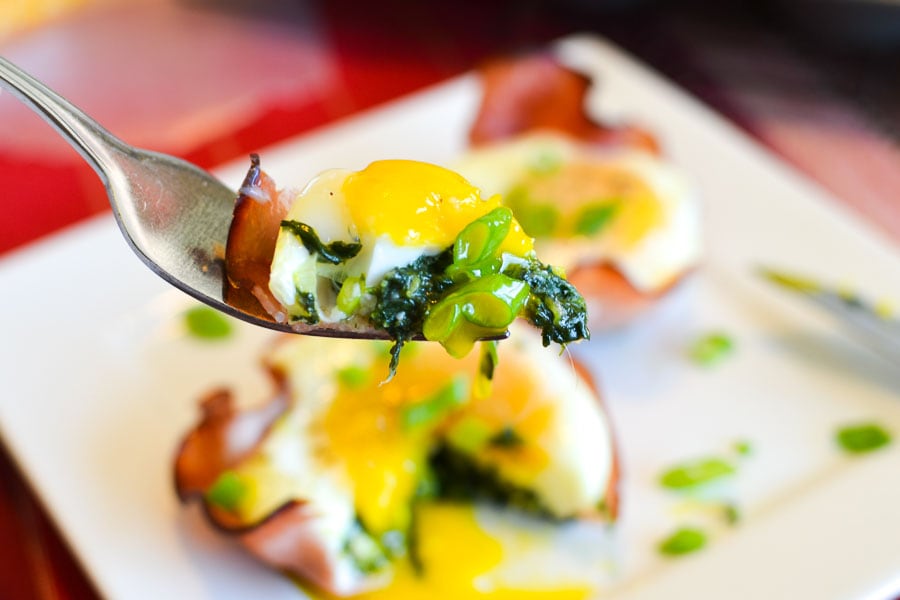 Cheesy Spinach, Ham & Egg Cups