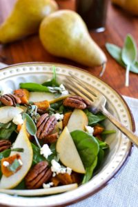 Pear & Butternut Squash Salad with Maple Balsamic Vinaigrette