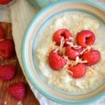 Coconut Millet Porridge with Raspberries