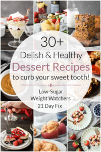 These healthy dessert recipes are crazy delicious, low-sugar and easy to make! 21 Day Fix and Weight Watchers friendly, too! #21dayfix #weightwatchers #ww #dessert #healthydessert #mealprep #healthy #healthyrecipes #beachbody #lowsugar