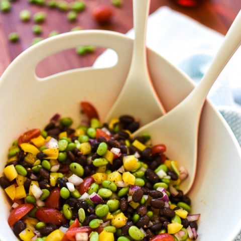 Edamame-Black Bean Salad with Red Wine Vinaigrette