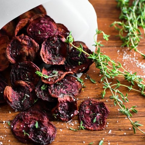 21 Day Fix Sea Salt and Thyme Baked Beet Chips