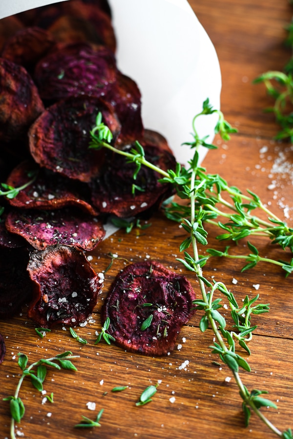21 Day Fix Sea Salt and Thyme Baked Beet Chips