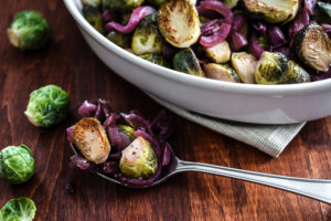 21 Day Fix Red Wine Vinegar & Maple Caramelized Brussels Sprouts & Onions