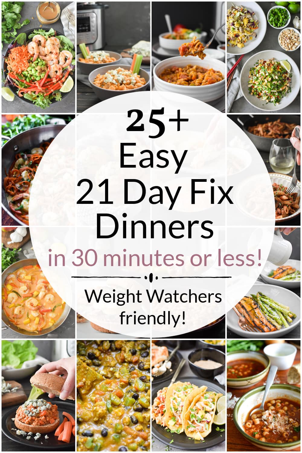 These 21 Day Fix quick dinners are easy, healthy, delicious and ready in 30 minutes or less! Weight Watchers friendly, too! #21dayfix #beachbody #mealplan #mealprep #healthy #newyearnewyou #weightwatchers #kidfriendly #ww #personalpoints #healthydinner #dinner #quickmeal #quickdinner