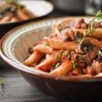 Pasta with Sherry-Mushroom Meat Sauce {21 Day Fix}