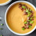 Instant Pot Bacon and Beer Cheese Cauliflower Soup {21 Day Fix}