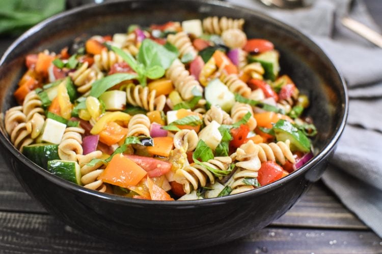 Balsamic Basil Pasta Salad The Foodie and The Fix