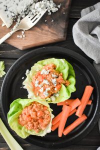 Instant Pot Buffalo Chicken Sloppy Joes use only seven ingredients and take only 20 minutes to make! An easy, healthy dinner, perfect for game day! #21dayfix #ww #weightwatchers #weightloss #buffalo #healthy #healthydinner #healthylunch #mealprep #gameday #superbowl #superbowlfood