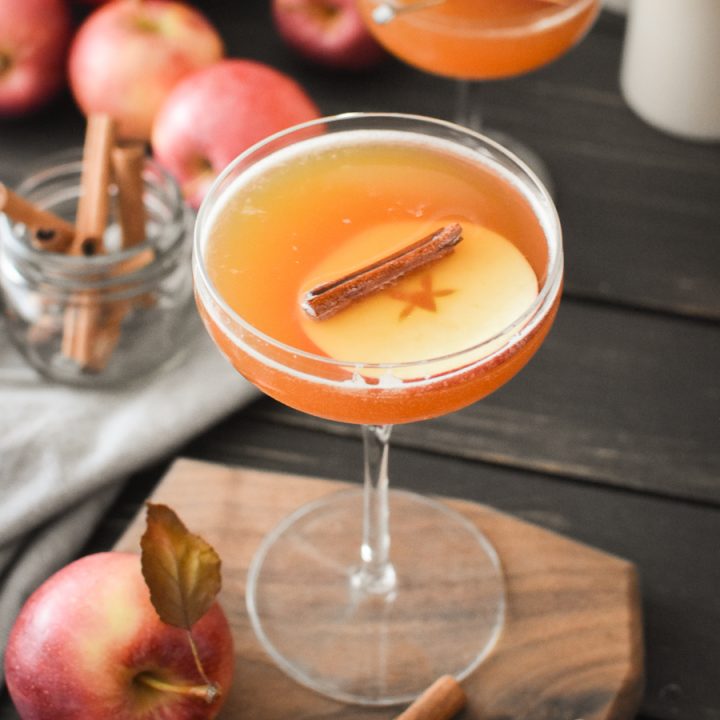 Cocktail with Apple Garnish