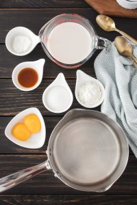 ingredients for dairy-free vanilla pudding