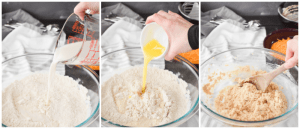 How to make healthy copycat cheddar bay biscuits (wet ingredients)