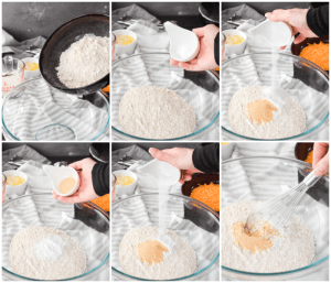 How to make healthy copycat cheddar bay biscuits (dry ingredients)
