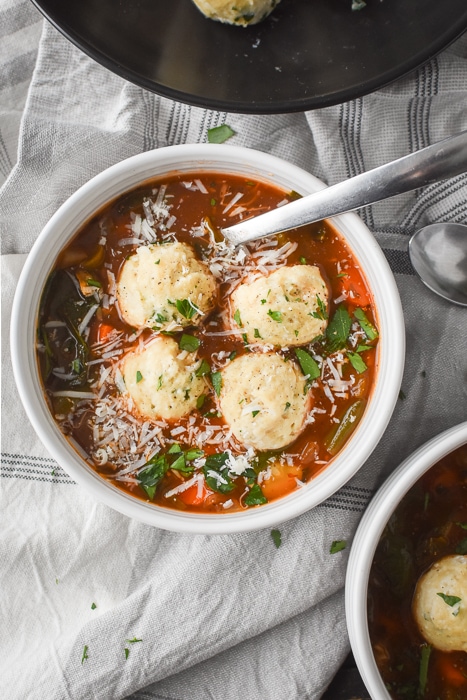 Italian Vegetable Soup with Ricotta Dumplings