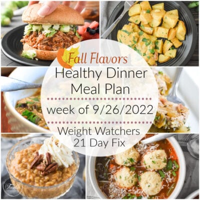 Fall Flavors Healthy Dinner Meal Plan Week of 9/26/2022