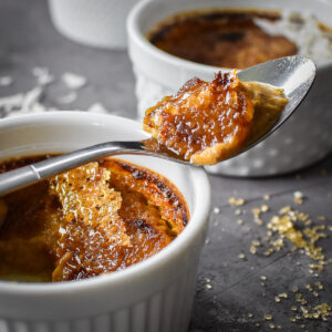 This 21 Day Fix Pumpkin-Coconut Crème Brûlée comes together with only a handful of ingredients and is a healthier, fall-flavored take on the indulgent original. Gluten Free | Dairy Free